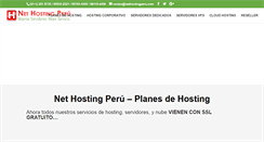 Desktop Screenshot of nethostingperu.com